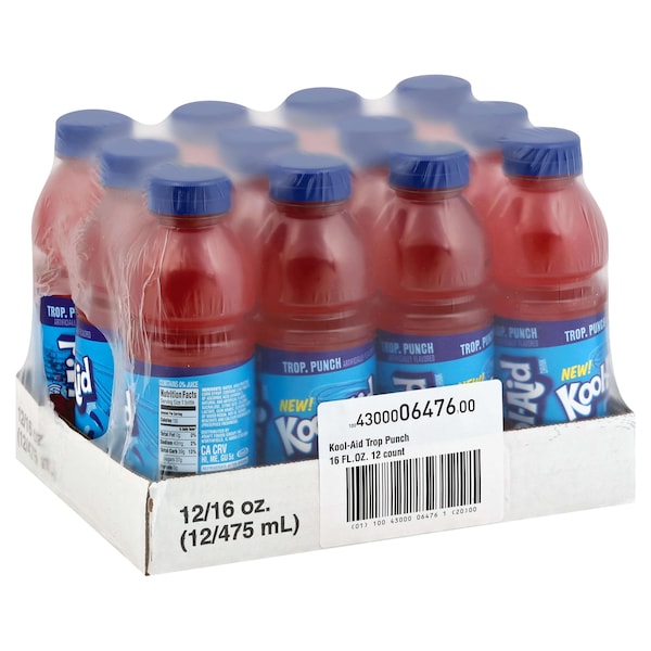 Kool-Aid Beverage Ready To Drink Tropical Punch 16 fl. oz., PK12